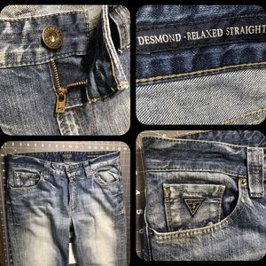 Guess Los Angeles Desmond Relaxed Jeans Men Size 31 31X32 Blue Jean Relaxed C129